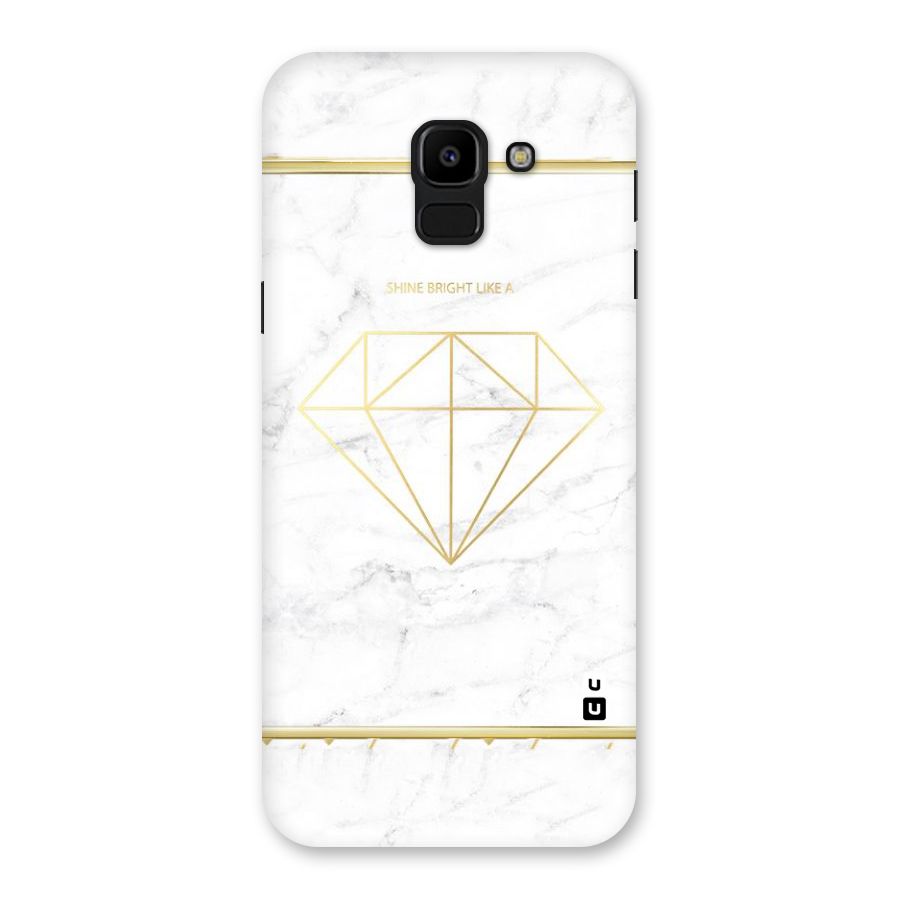 Bright Gold Diamond Back Case for Galaxy J6