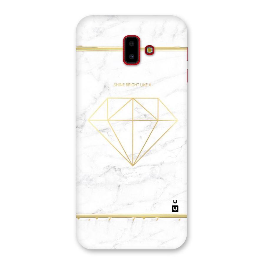 Bright Gold Diamond Back Case for Galaxy J6 Plus