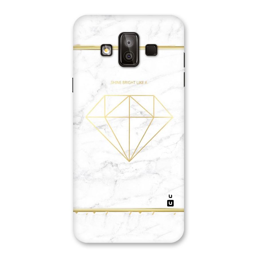 Bright Gold Diamond Back Case for Galaxy J7 Duo