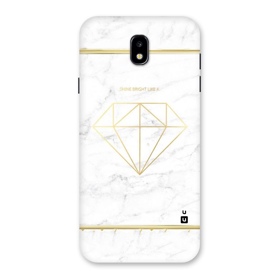 Bright Gold Diamond Back Case for Galaxy J7 Pro