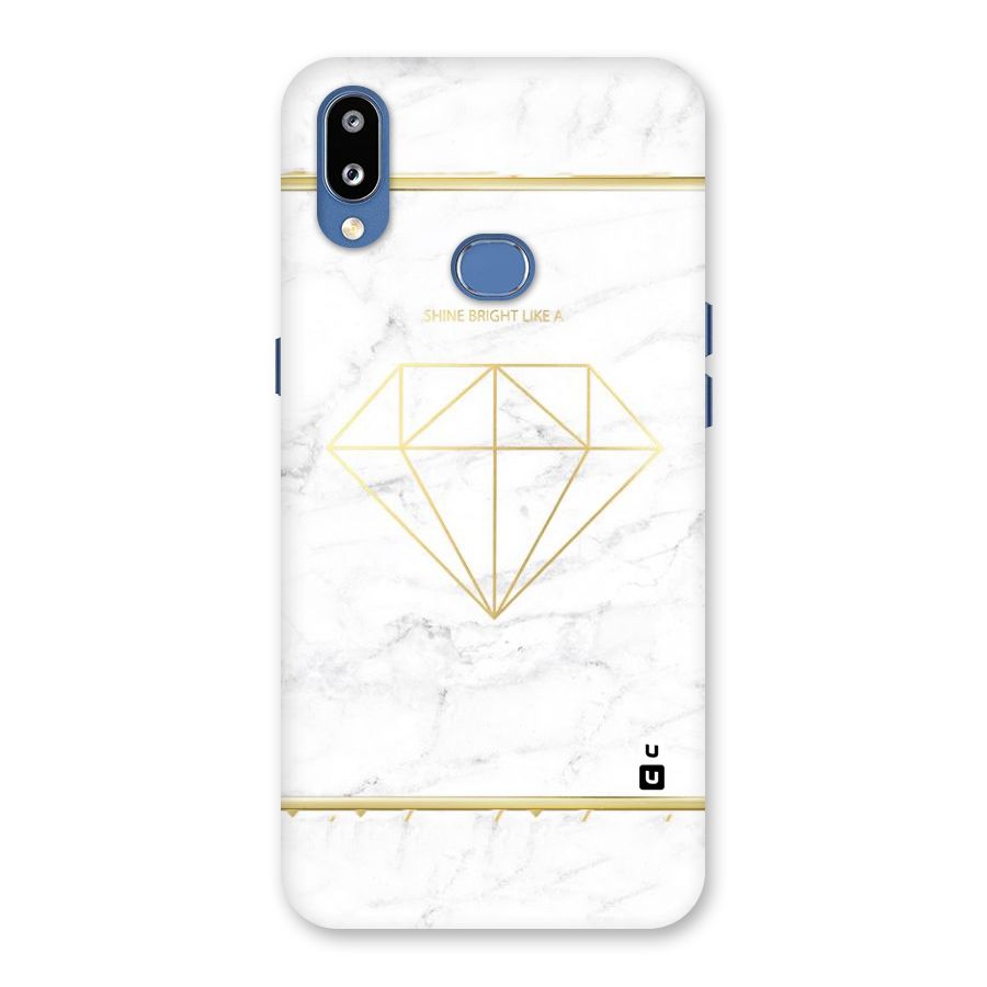 Bright Gold Diamond Back Case for Galaxy M01s