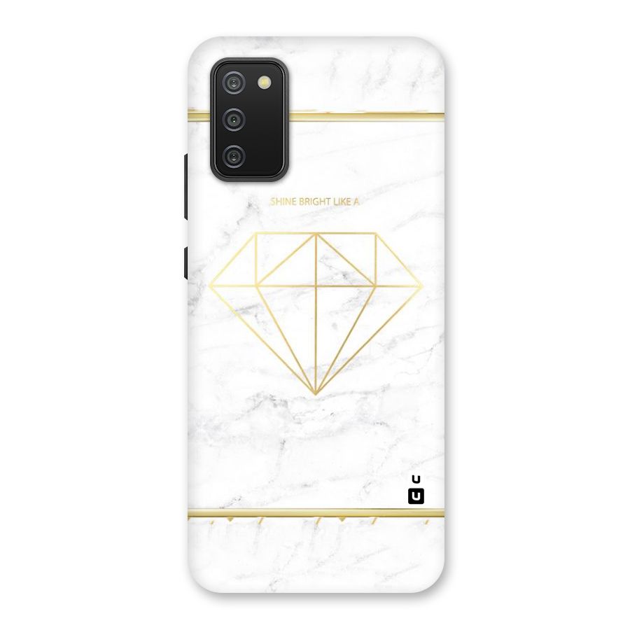 Bright Gold Diamond Back Case for Galaxy M02s