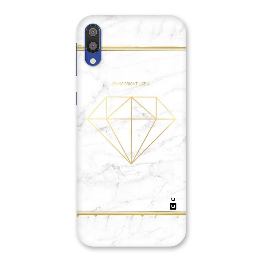 Bright Gold Diamond Back Case for Galaxy M10