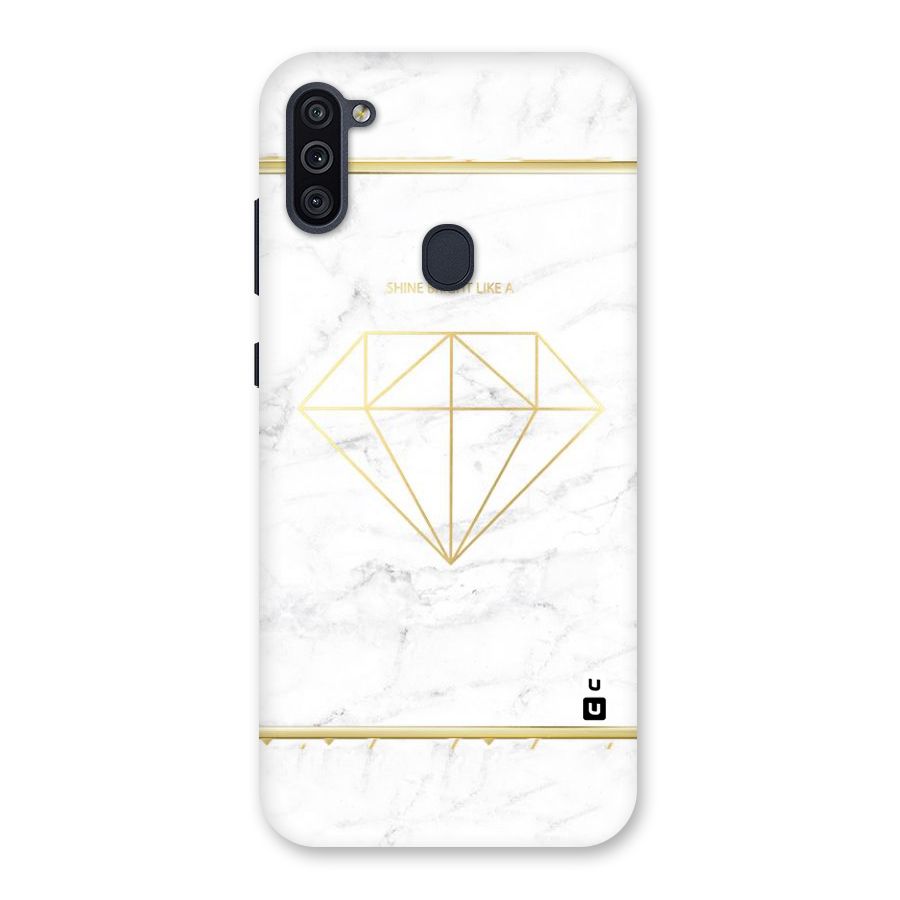 Bright Gold Diamond Back Case for Galaxy M11