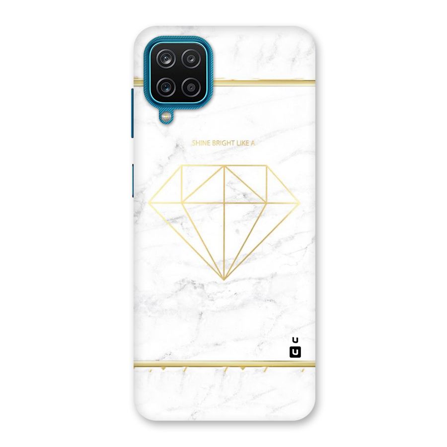 Bright Gold Diamond Back Case for Galaxy M12