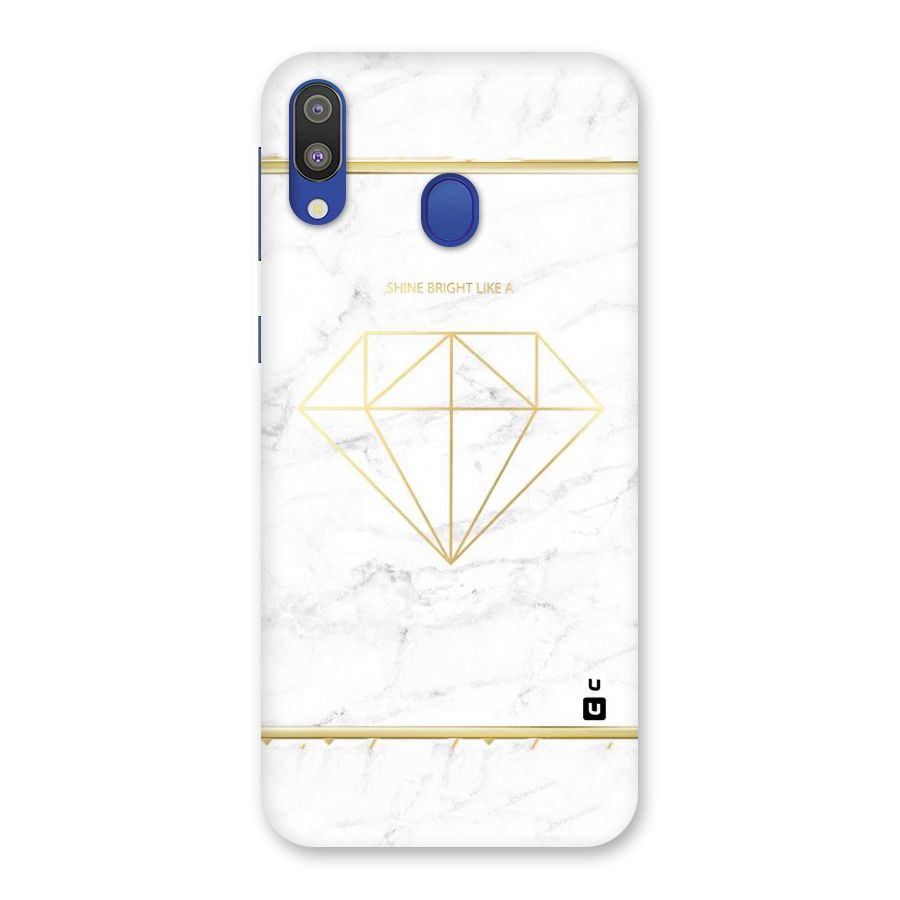 Bright Gold Diamond Back Case for Galaxy M20