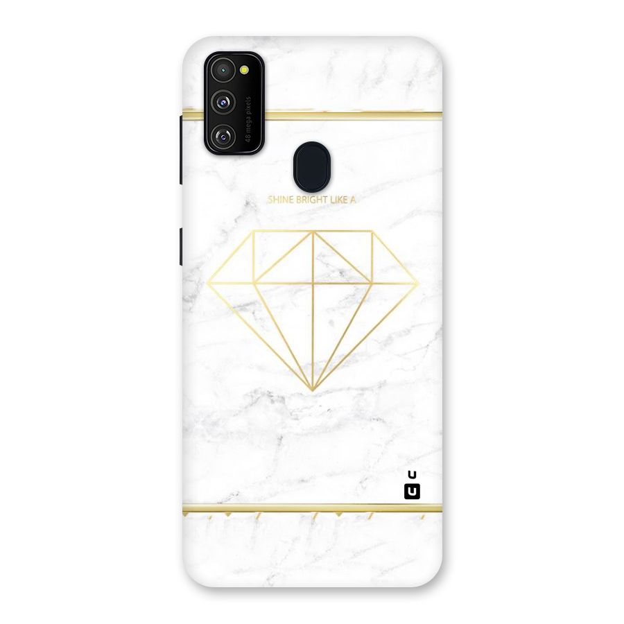 Bright Gold Diamond Back Case for Galaxy M30s