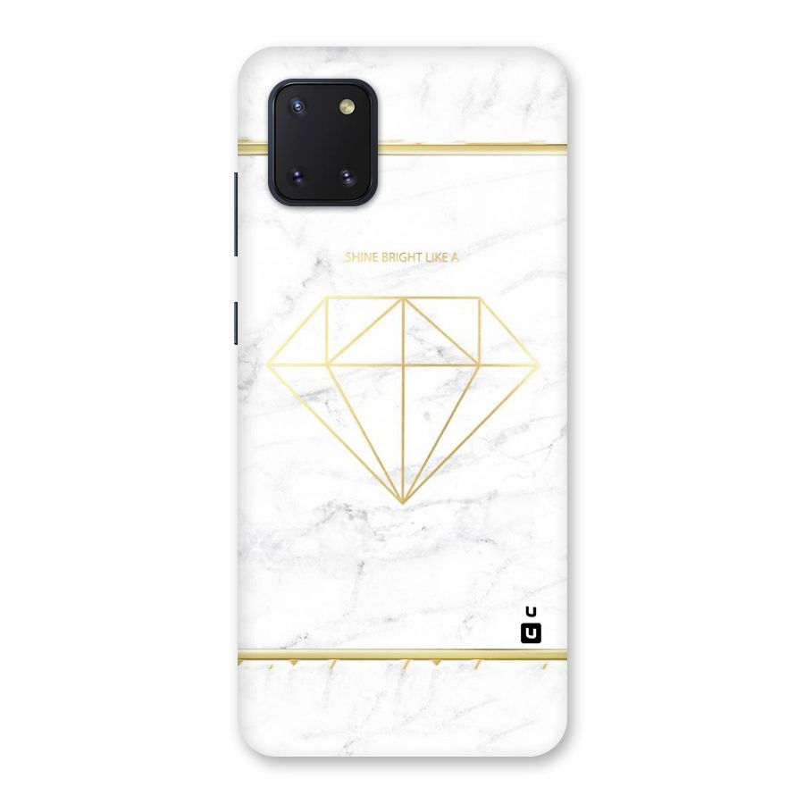 Bright Gold Diamond Back Case for Galaxy Note 10 Lite