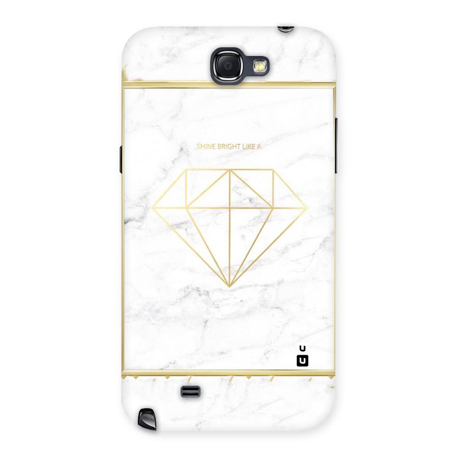 Bright Gold Diamond Back Case for Galaxy Note 2