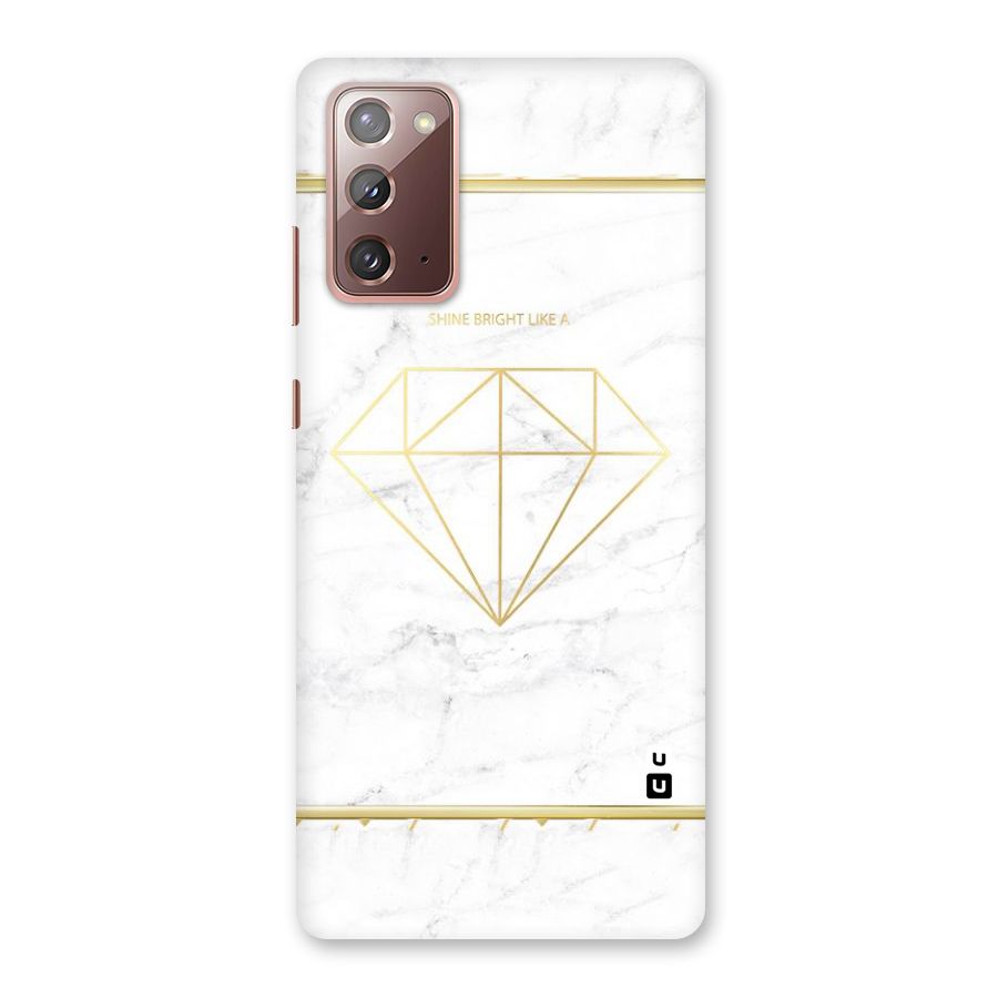 Bright Gold Diamond Back Case for Galaxy Note 20