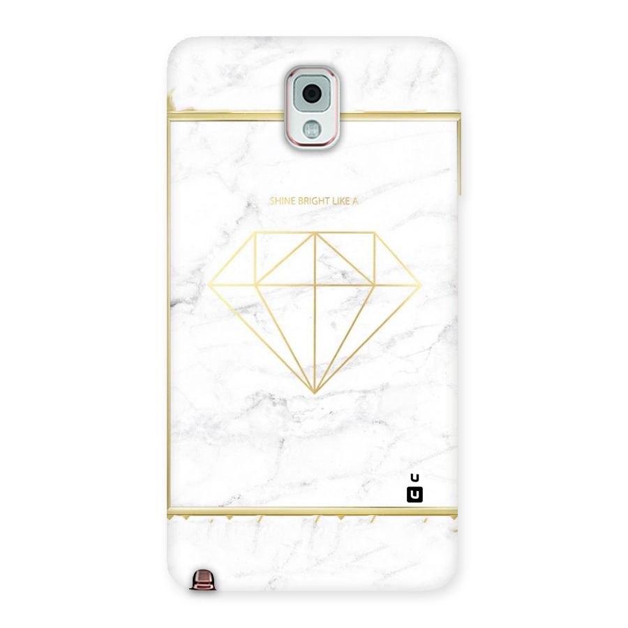 Bright Gold Diamond Back Case for Galaxy Note 3