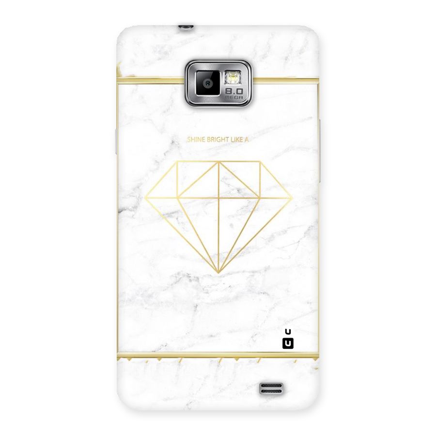Bright Gold Diamond Back Case for Galaxy S2