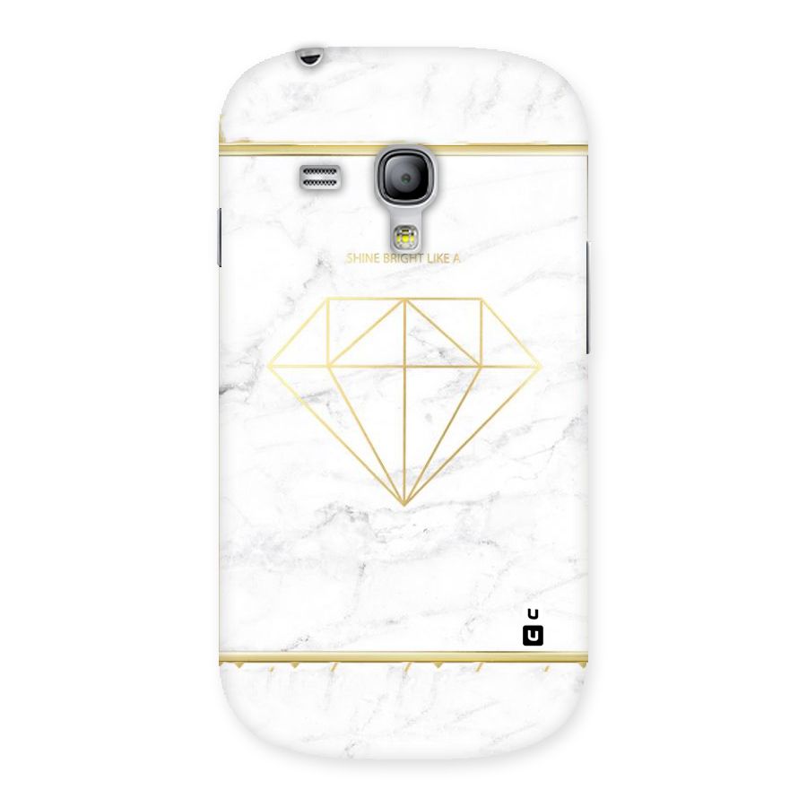 Bright Gold Diamond Back Case for Galaxy S3 Mini