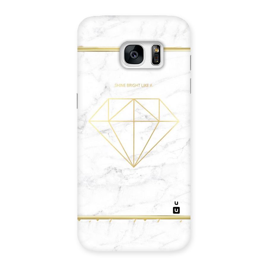 Bright Gold Diamond Back Case for Galaxy S7 Edge