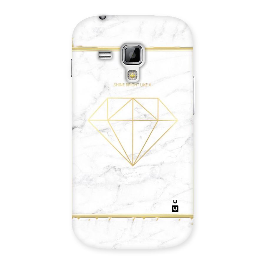 Bright Gold Diamond Back Case for Galaxy S Duos