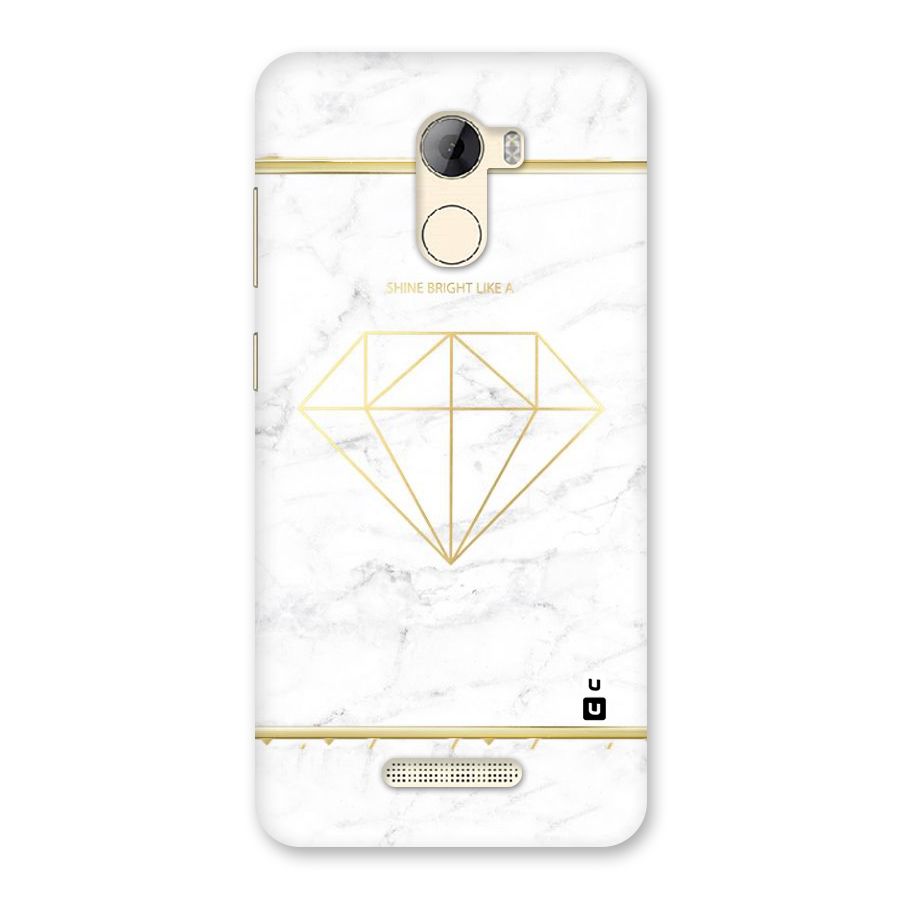 Bright Gold Diamond Back Case for Gionee A1 LIte