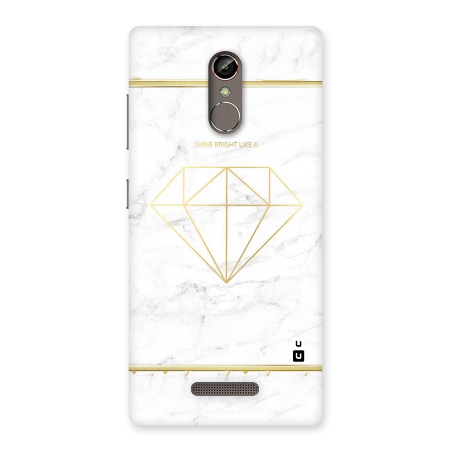 Bright Gold Diamond Back Case for Gionee S6s
