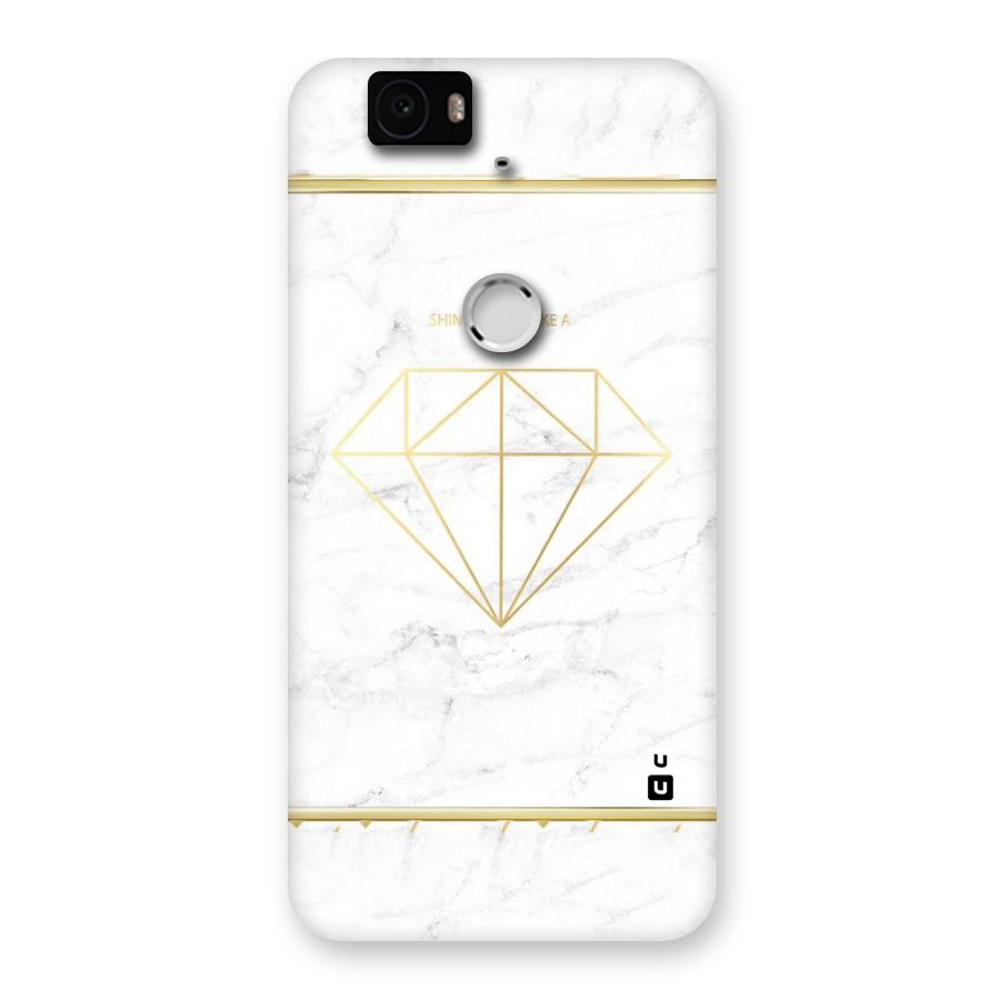 Bright Gold Diamond Back Case for Google Nexus-6P