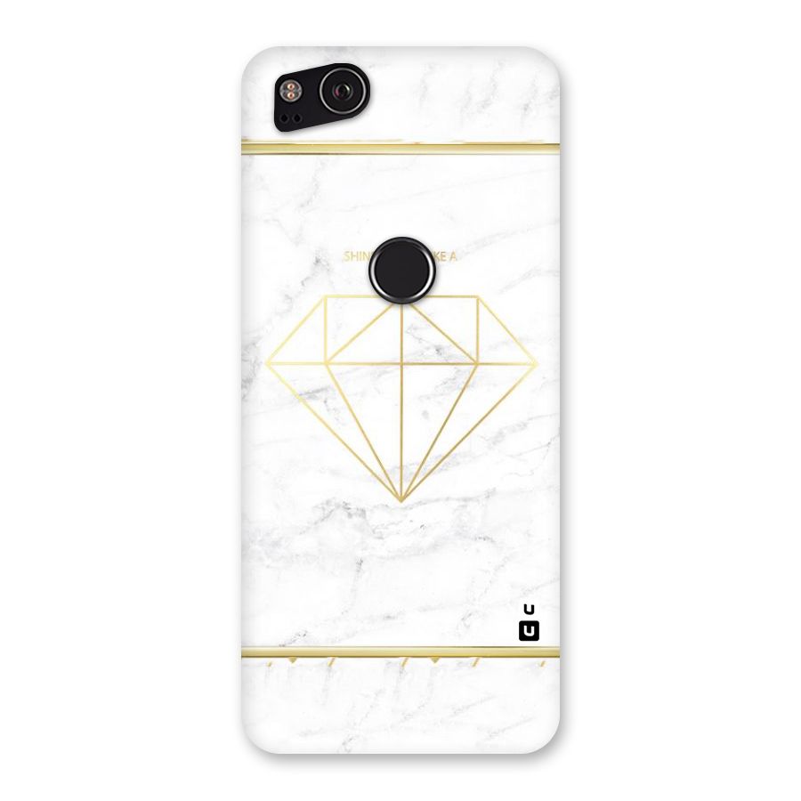 Bright Gold Diamond Back Case for Google Pixel 2
