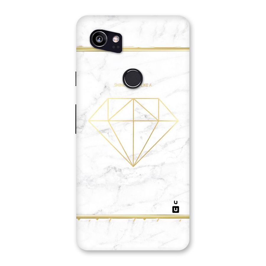 Bright Gold Diamond Back Case for Google Pixel 2 XL