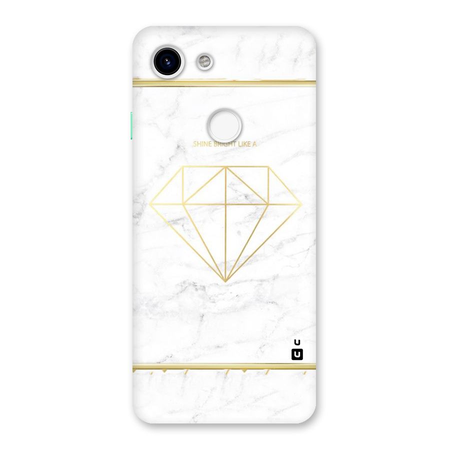 Bright Gold Diamond Back Case for Google Pixel 3