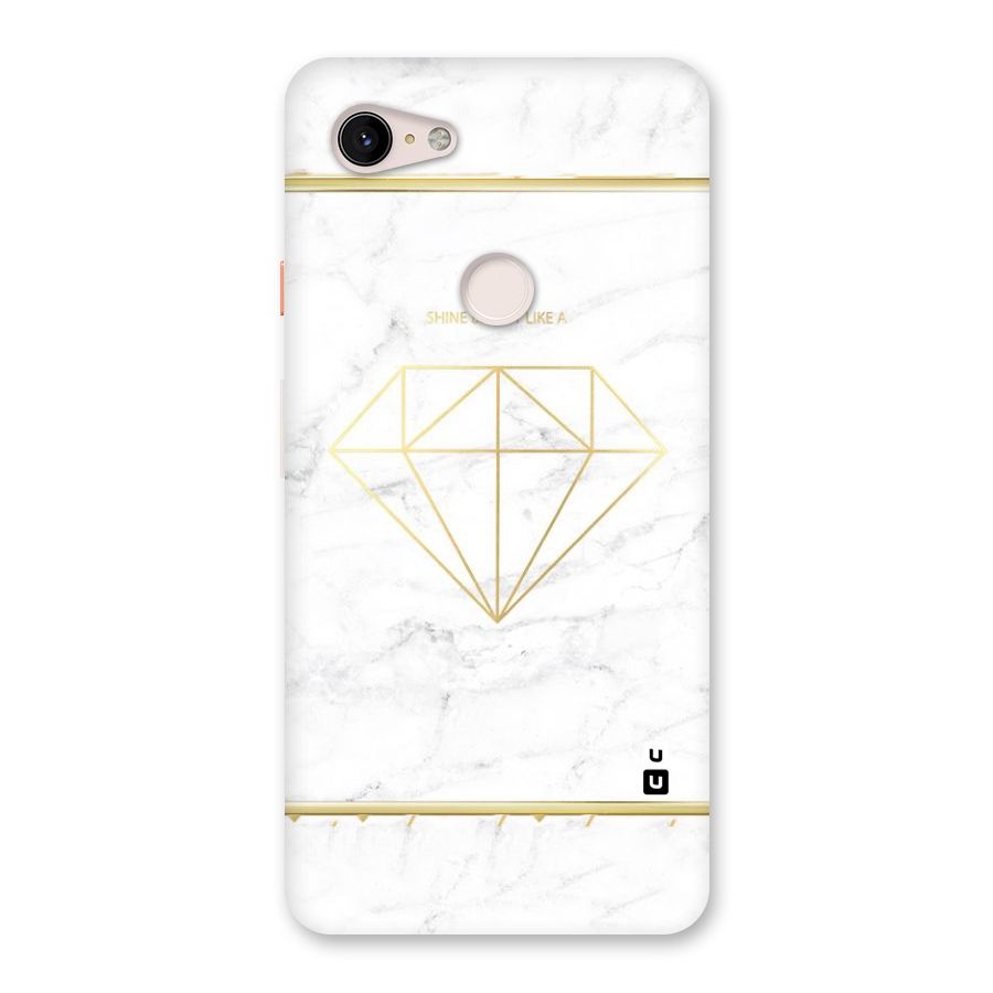 Bright Gold Diamond Back Case for Google Pixel 3 XL