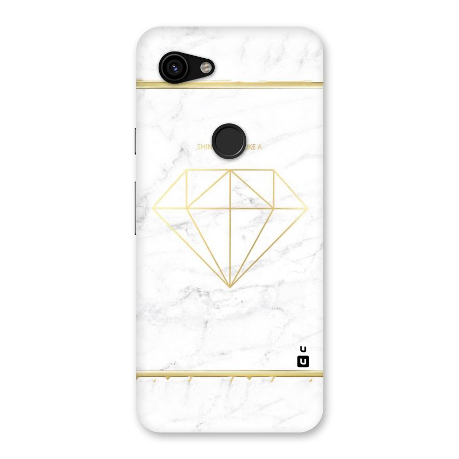 Bright Gold Diamond Back Case for Google Pixel 3a