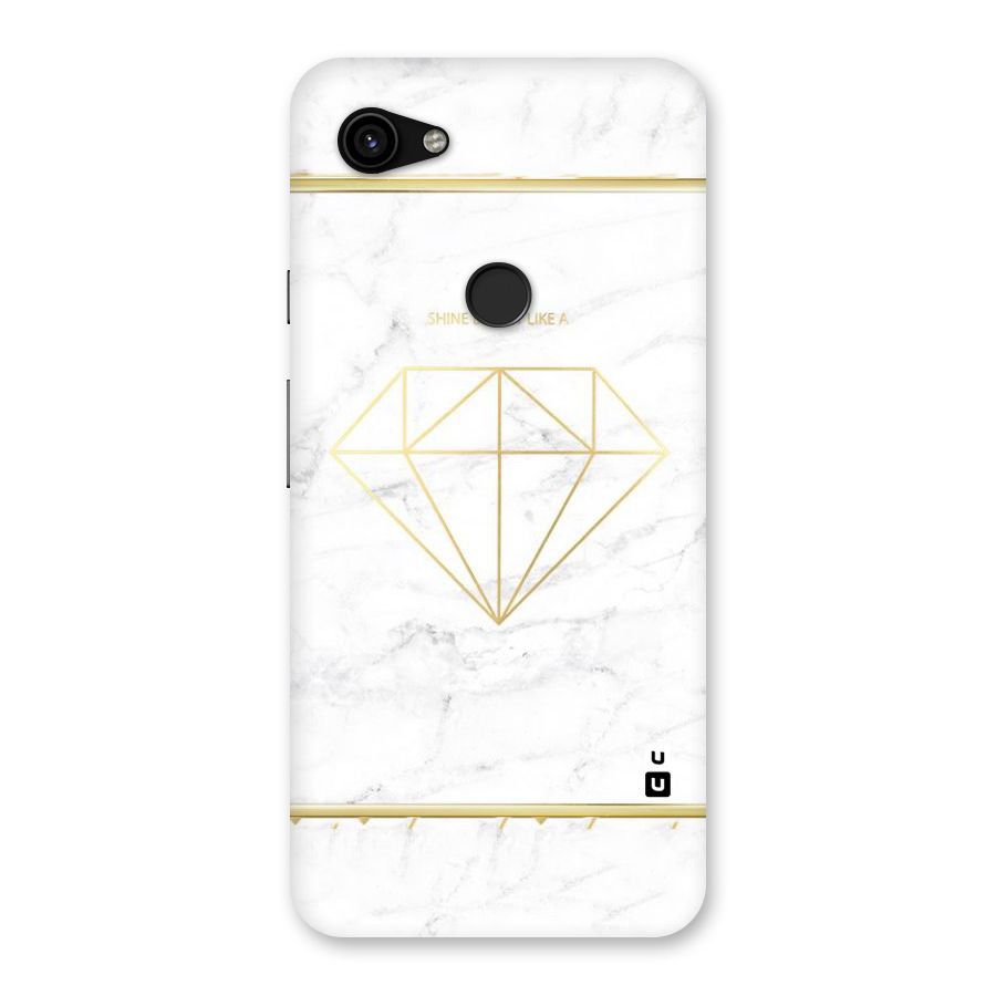 Bright Gold Diamond Back Case for Google Pixel 3a XL