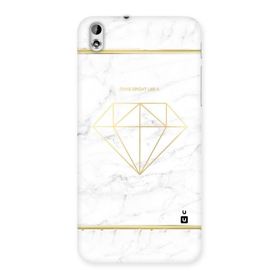 Bright Gold Diamond Back Case for HTC Desire 816g