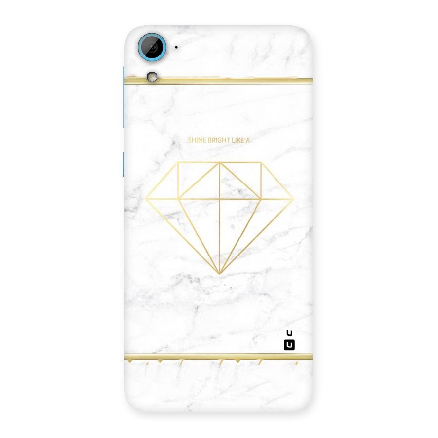 Bright Gold Diamond Back Case for HTC Desire 826