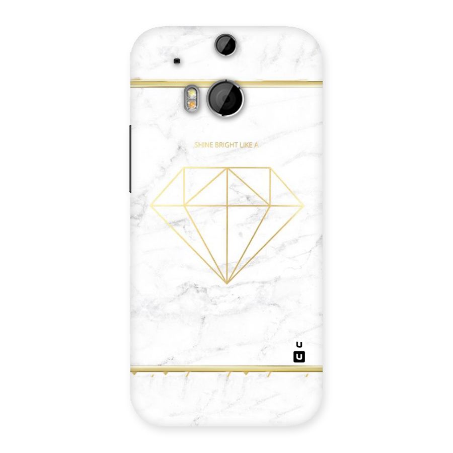 Bright Gold Diamond Back Case for HTC One M8