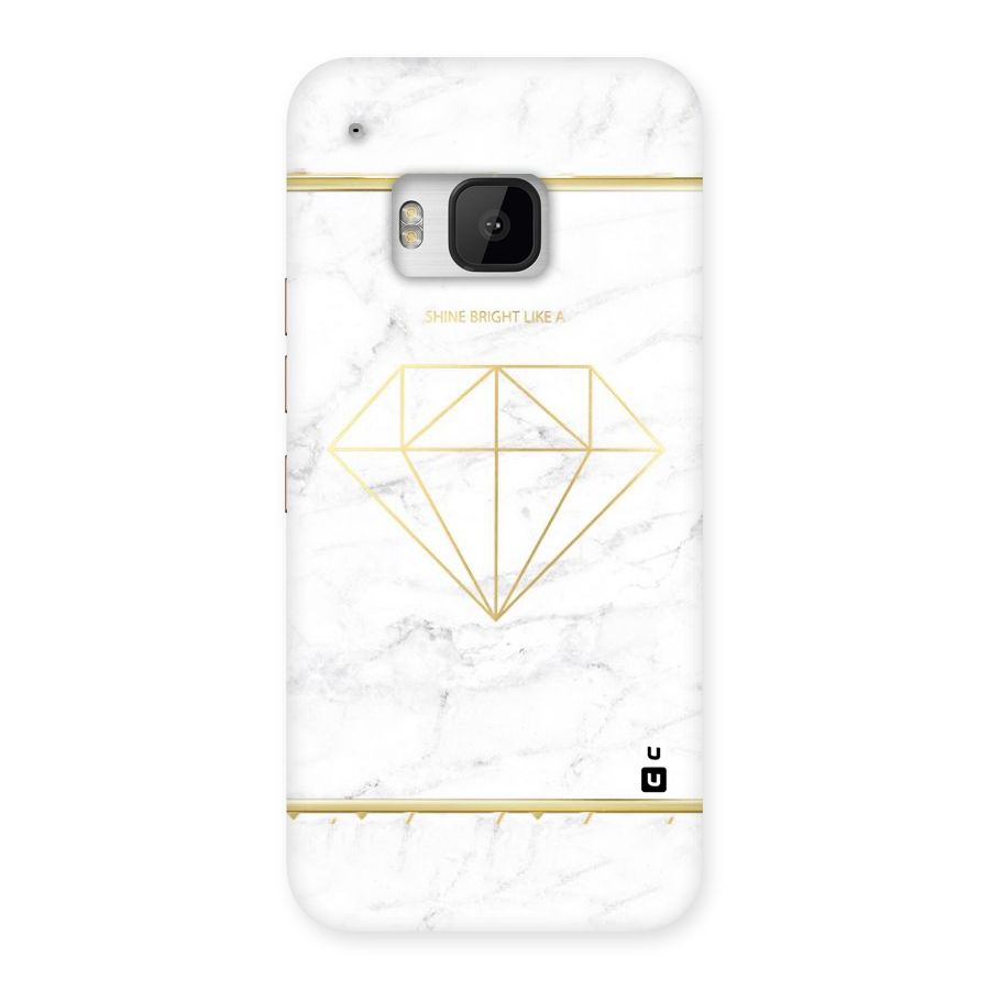 Bright Gold Diamond Back Case for HTC One M9