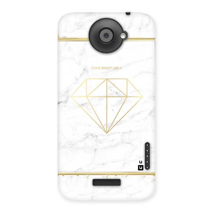 Bright Gold Diamond Back Case for HTC One X
