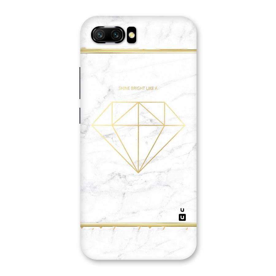 Bright Gold Diamond Back Case for Honor 10