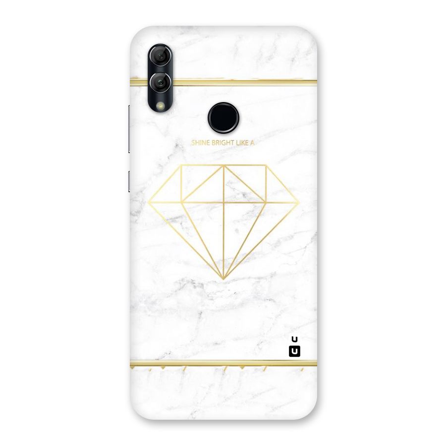 Bright Gold Diamond Back Case for Honor 10 Lite