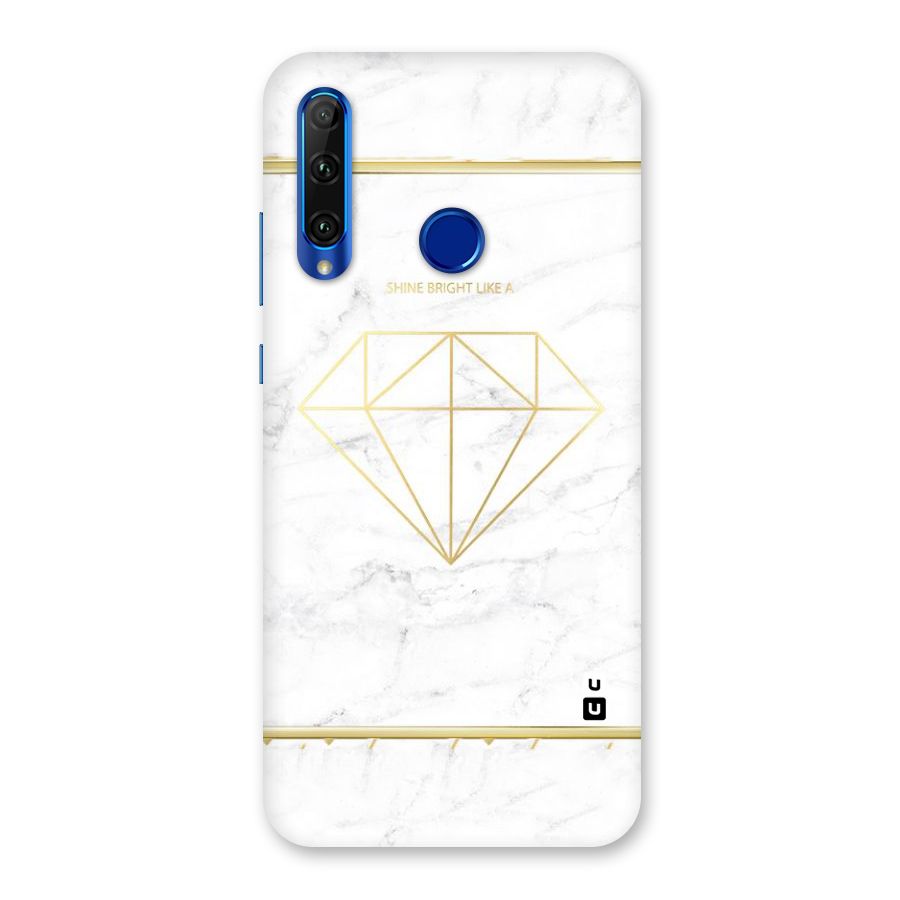 Bright Gold Diamond Back Case for Honor 20i