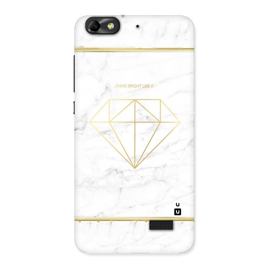 Bright Gold Diamond Back Case for Honor 4C