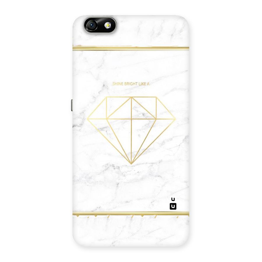 Bright Gold Diamond Back Case for Honor 4X