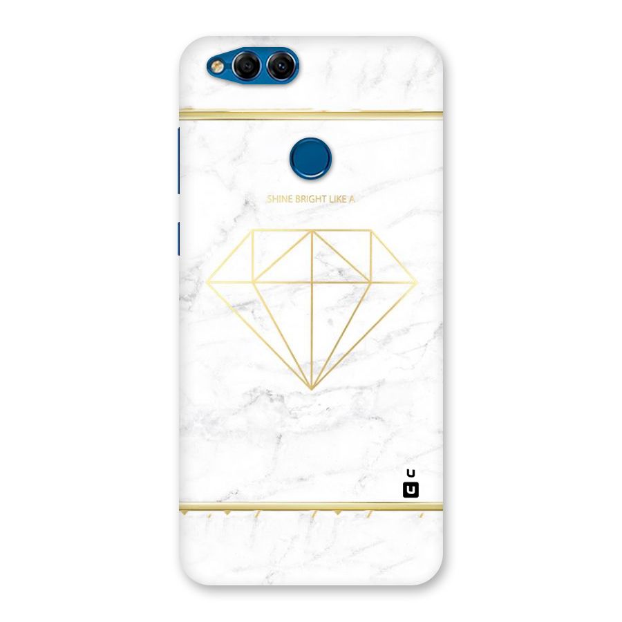 Bright Gold Diamond Back Case for Honor 7X