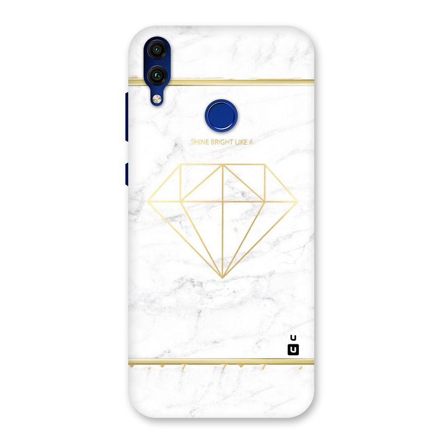 Bright Gold Diamond Back Case for Honor 8C