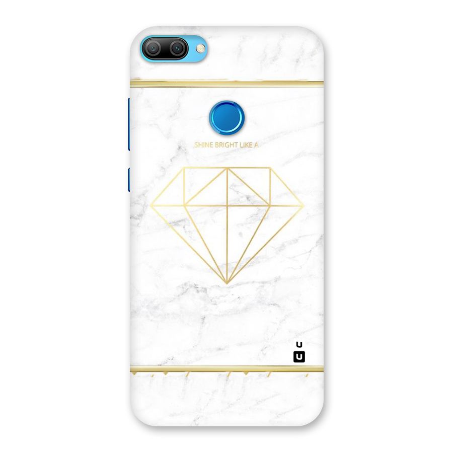 Bright Gold Diamond Back Case for Honor 9N