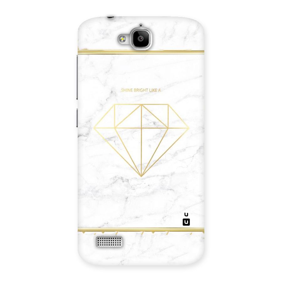 Bright Gold Diamond Back Case for Honor Holly