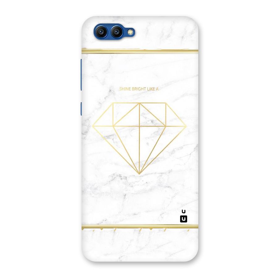 Bright Gold Diamond Back Case for Honor View 10