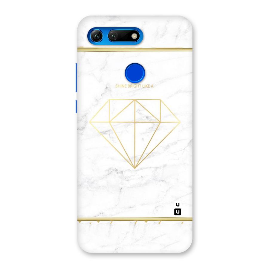 Bright Gold Diamond Back Case for Honor View 20