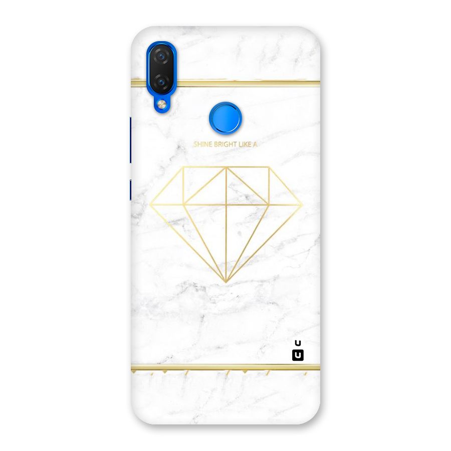 Bright Gold Diamond Back Case for Huawei P Smart+