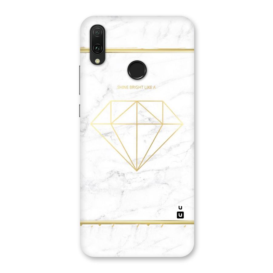 Bright Gold Diamond Back Case for Huawei Y9 (2019)