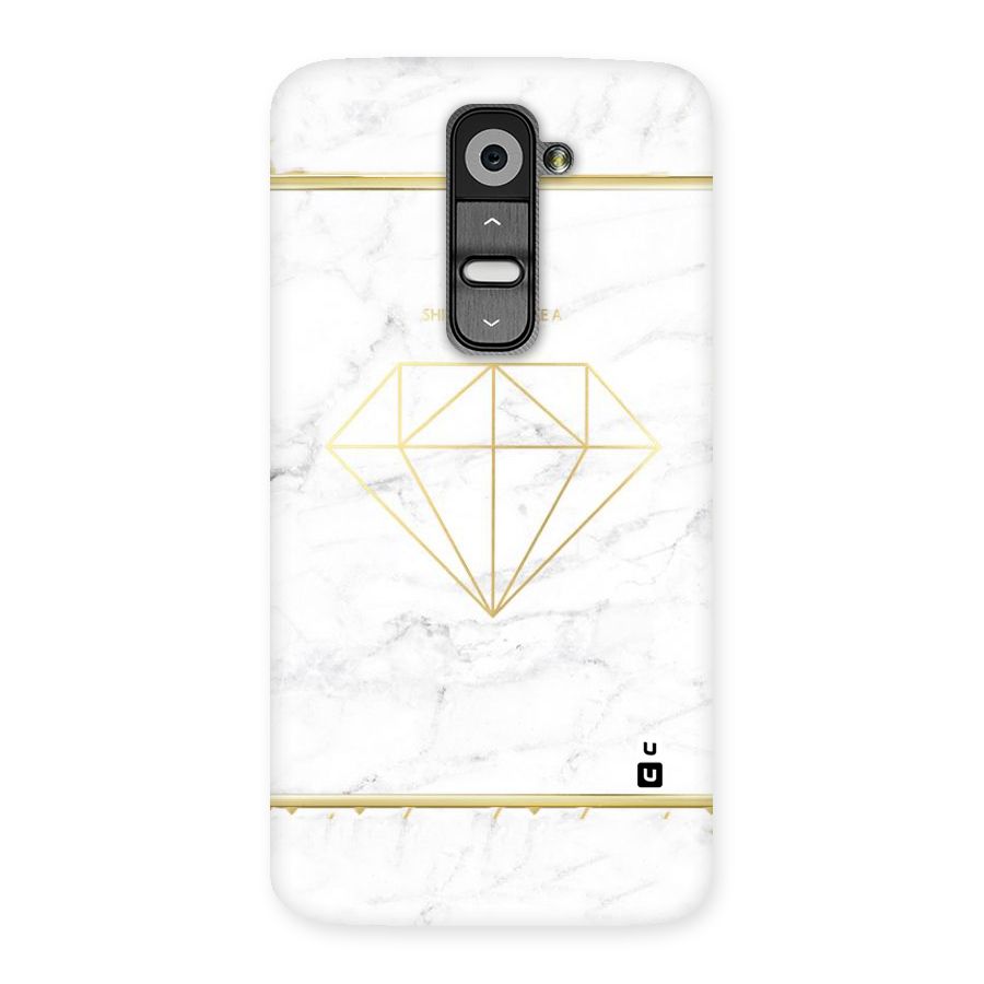 Bright Gold Diamond Back Case for LG G2