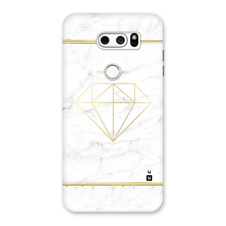 Bright Gold Diamond Back Case for LG V30