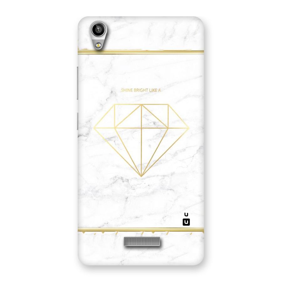 Bright Gold Diamond Back Case for Lava-Pixel-V1