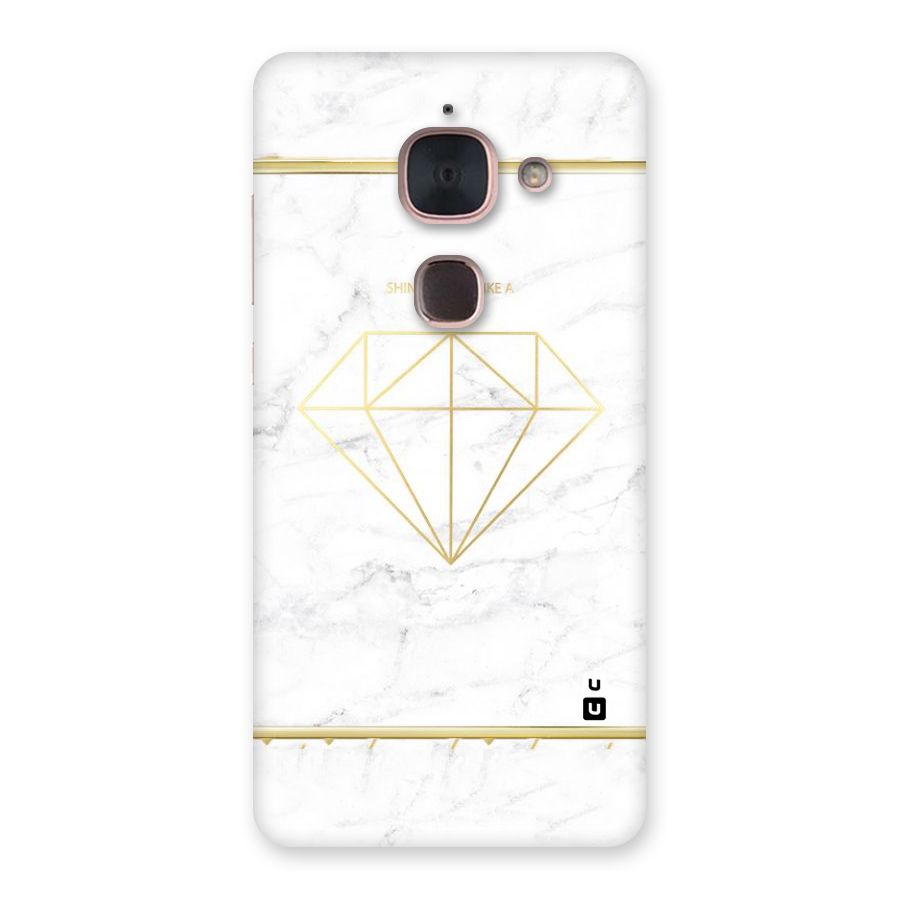 Bright Gold Diamond Back Case for Le Max 2